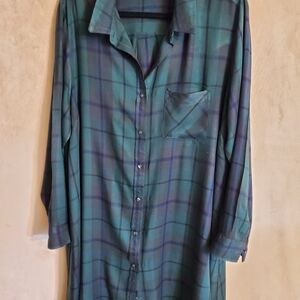 Old Navy Blue and Green Plaid Dress